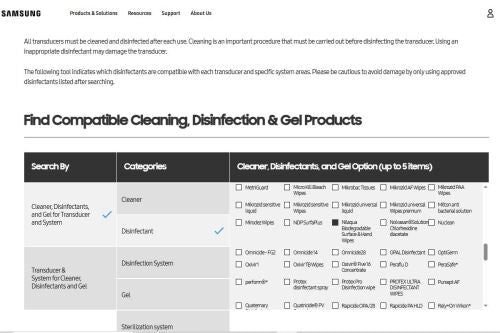 NHS Samsung Transducer approval