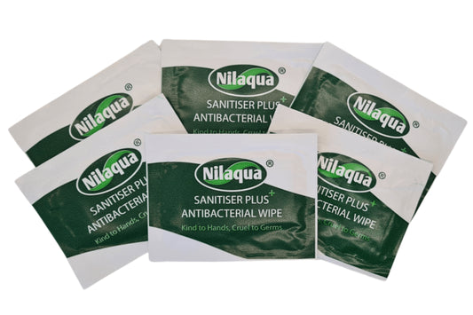 Nilaqua Biodegradable Sanitising Sachet Wipes (Pack of 100)