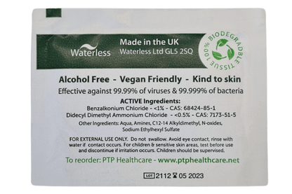 Nilaqua Biodegradable Sanitising Sachet Wipes (Pack of 100)