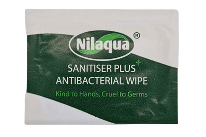 Nilaqua Biodegradable Sanitising Sachet Wipes (Pack of 100)