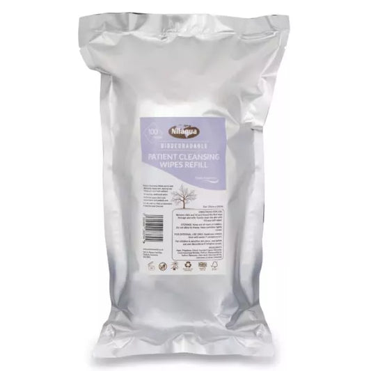REFILL – Nilaqua Biodegradable Patient Cleansing Wipes 100pk